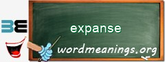 WordMeaning blackboard for expanse